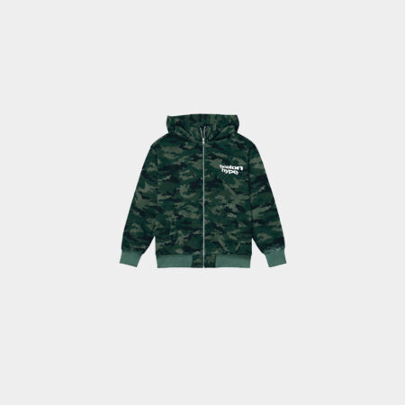 Zip Up Camo Verde Boston Blanco