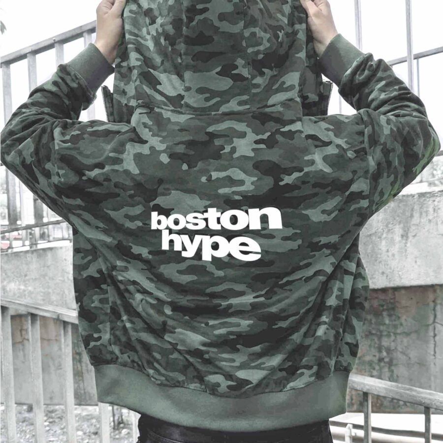 Imagen 3 de Zip Up Camo Verde Boston Blanco